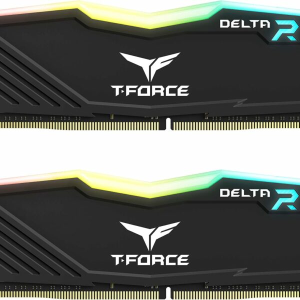 TEAMGROUP Team T-Force Delta RGB DDR4 Gaming Memory, 2 x 8 GB, 3600 Mhz, 288 Pin DIMM, Black