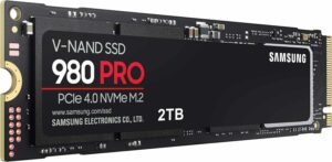 SAMSUNG 980 PRO 2TB PCIe NVMe Gen4 Internal Gaming SSD M.2 (MZ-V8P2T0)