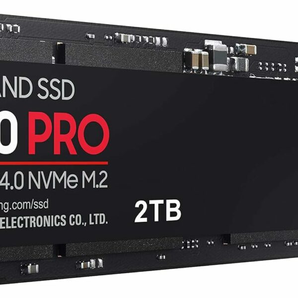 SAMSUNG 980 PRO 2TB PCIe NVMe Gen4 Internal Gaming SSD M.2 (MZ-V8P2T0)