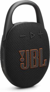 JBL Clip 5 Ultra-portable waterproof speaker with AURACAST (Connect multiple speaker), Powerful Audio, Dustproof, Wireless Bluetooth Streaming, 12 Hours of Playtime,Black