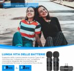 BOYA Dual Wireless Lavalier Lapel Microphone for Android Smartphone iPhone15 Laptop - Omnidirectional USB C Condenser Video Recording Mic for Interview Podcast Vlog YouTube Live Stream (TX+TX+RX)