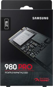 SAMSUNG 980 PRO 2TB PCIe NVMe Gen4 Internal Gaming SSD M.2 (MZ-V8P2T0)