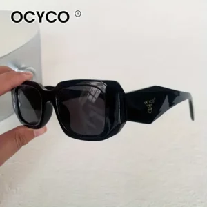 نظارات OCYCO المستقبلية ذات الإطار الكامل المربعة للترفيه اليومي، تصميم أنيق غير منتظم مع عدسات بولي كربونات و إطار، إكسسوارات نظارات مزخرفة