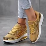 New Shiny Outdoor Stylish Lightweight Walking Shoes For Women