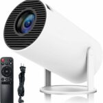 DIGI CORE HY300 PRO Smart Projector 4K Mini Projector Auto Keystone Correction Portable Projector 4K 280 ANSI 2.4 5G WiFi BT 5.0 130 Inch Screen 180 Degree Flip Home Video Projector Outdoor Projector