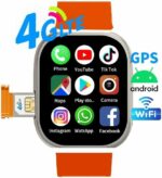 XO Android Smart 4G 5G watch, Android OS interface, Pre installed apps, AMOLED Display screen | Sports and fitness Tracker, Cellular, Wi-Fi, Tiktok Instagram on the watch, Sim card watch (64GB)