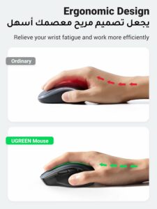 UGREEN Bluetooth Mouse for Laptop, Ergonomic Wireless
