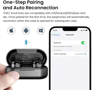 TOZO T12 Wireless Earbuds Bluetooth 5.3 Headphones Built-in ENC Noise Cancelling Mic, 55 Hrs Playtime App Customize EQ IPX8 Waterproof LED Digital Display Premium Sound Headset Black 3 TOZO T12 Wireless Earbuds Bluetooth 5.3 Headphones Built-in ENC Noise Cancelling Mic, 55 Hrs Playtime App Customize EQ IPX8 Waterproof LED Digital Display Premium Sound Headset Black