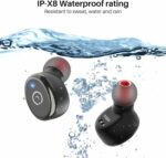 TOZO T10 Bluetooth 5.3 Wireless Earbuds with Wireless Charging Case IPX8 Waterproof Stereo Headphones in Ear Built in Mic Headset Premium Sound with Deep Bass for Sport Black