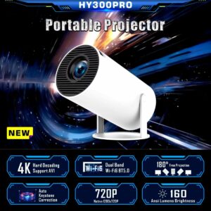 Model: HY300 ProBrand	Generic
Recommended uses for product	Multi
Special features	Built-In Wi-Fi
Connectivity technology	Wi-Fi
Display resolution	4096 x 2160