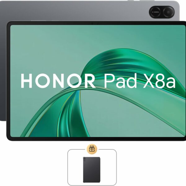 HONOR Pad X8a 4GB RAM 128GB ROM 11 Inch Tablet Space Grey Wi-Fi with FREE Flip Cover - Middle East Version