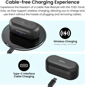 TOZO T12 Wireless Earbuds Bluetooth 5.3 Headphones Built-in ENC Noise Cancelling Mic, 55 Hrs Playtime App Customize EQ IPX8 Waterproof LED Digital Display Premium Sound Headset Black 9 TOZO T12 Wireless Earbuds Bluetooth 5.3 Headphones Built-in ENC Noise Cancelling Mic, 55 Hrs Playtime App Customize EQ IPX8 Waterproof LED Digital Display Premium Sound Headset Black