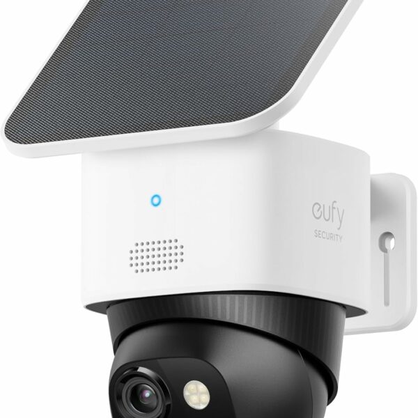 eufy Security SoloCam S340, Solar Security Camera, Wireless Outdoor Camera, 360° Pan & Tilt Surveillance, No Blind Spots, 2.4 GHz Wi-Fi, No Monthly Fee, HomeBase S380 Compatible