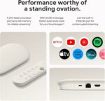 Google TV Streamer 4K - Fast Streaming Entertainment on Your TV with Voice Search Remote - Watch Movies, Shows, Live TV, and Netflix in 4K HDR - Smart Home Control - 32 GB of Storage - Porcelain