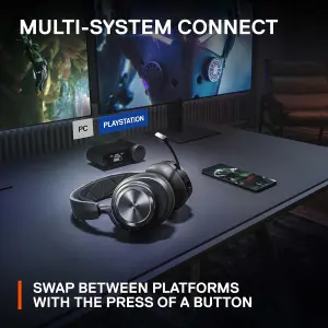 SteelSeries Arctis Nova Pro Wireless Multi-System Gaming Headset - Neodymium Magnetic Drivers - Active Noise Cancellation - Infinity Power System - ClearCast Gen 2 Mic - PC, PS5, PS4, Switch, Mobile
