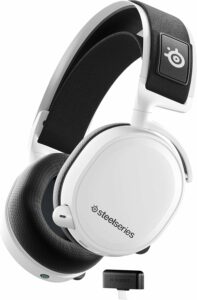 SteelSeries Arctis 7+ Wireless Gaming Headset - Lossless 2.4 GHz - Sonar 7.1 Virtual Surround Sound - 30 Hour Battery Life - USB-C Quick Charging - For PC, PS5, PS4, Mac, Android and Switch - White