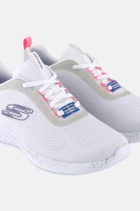 سكيتشرز حذاء الجري Ultra Flex 3,0 - برباط للنساء، أبيض فاتح 1 195969320365 CLOSE UP 1