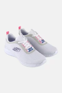 سكيتشرز حذاء الجري Ultra Flex 3,0 - برباط للنساء، أبيض فاتح 2 195969320365 SIDE 1