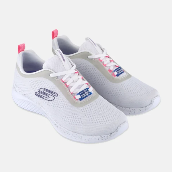 سكيتشرز حذاء الجري Ultra Flex 3,0 - New Horizons برباط للنساء، أبيض فاتح