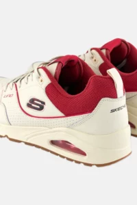 سكيتشرز حذاء رجالي Uno Suroka برباط للخروج، بيج/أحمر 1 196311337055 BACK 1