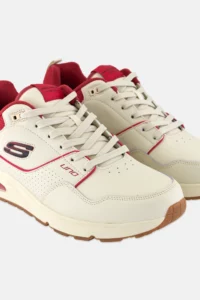 سكيتشرز حذاء رجالي Uno Suroka برباط للخروج، بيج/أحمر 2 196311337055 CLOSE UP 1