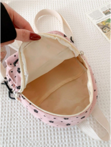 حقيبة ظهر لطيفة ، مثالية حقيبة ظهر صغيرة 2 2025 02 16 13 04 12 Cute And Sweet Corduroy Lightweight Large Capac Ity Backpack Perfect For Travel