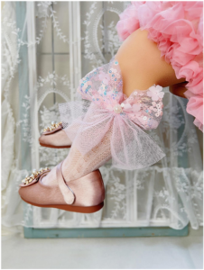 زوج واحد من جوارب شبكة صيد السمك الملونة الصلبة بعقدة فيونكة لامعة ولؤلؤ مزخرف بالزهور للفتيات 6 2025 02 18 18 45 42 1pair Girls Flower Embellished Pearl Glitter Bow Knot Solid Colored Fishnet S