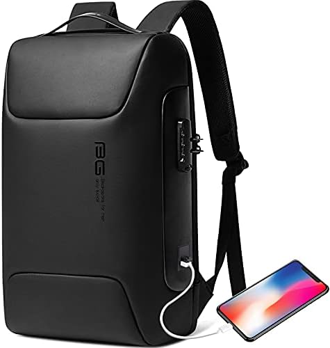 Travel Laptop Backpack, Business Anti-Theft Slim Durable Laptops Backpack with USB Charging Port, Gifts for Men & Women Water-Resistant College School Computer Bag Bange. (Black)