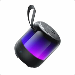 Soundcore Glow Mini Portable Speaker, Bluetooth Speaker with 360° Sound, Light Show, 12H Battery, Customizable EQ and Light, IP67 Waterproof and Dustproof, for Camping, Home, and Beach Parties