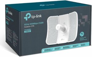 TP-Link CPE610 High Power Outdoor CPE/Access Point, 5GHz 300Mbps, 802.11N/A, Dual-Polarized 23DBI Directional Antenna, Passive POE,White