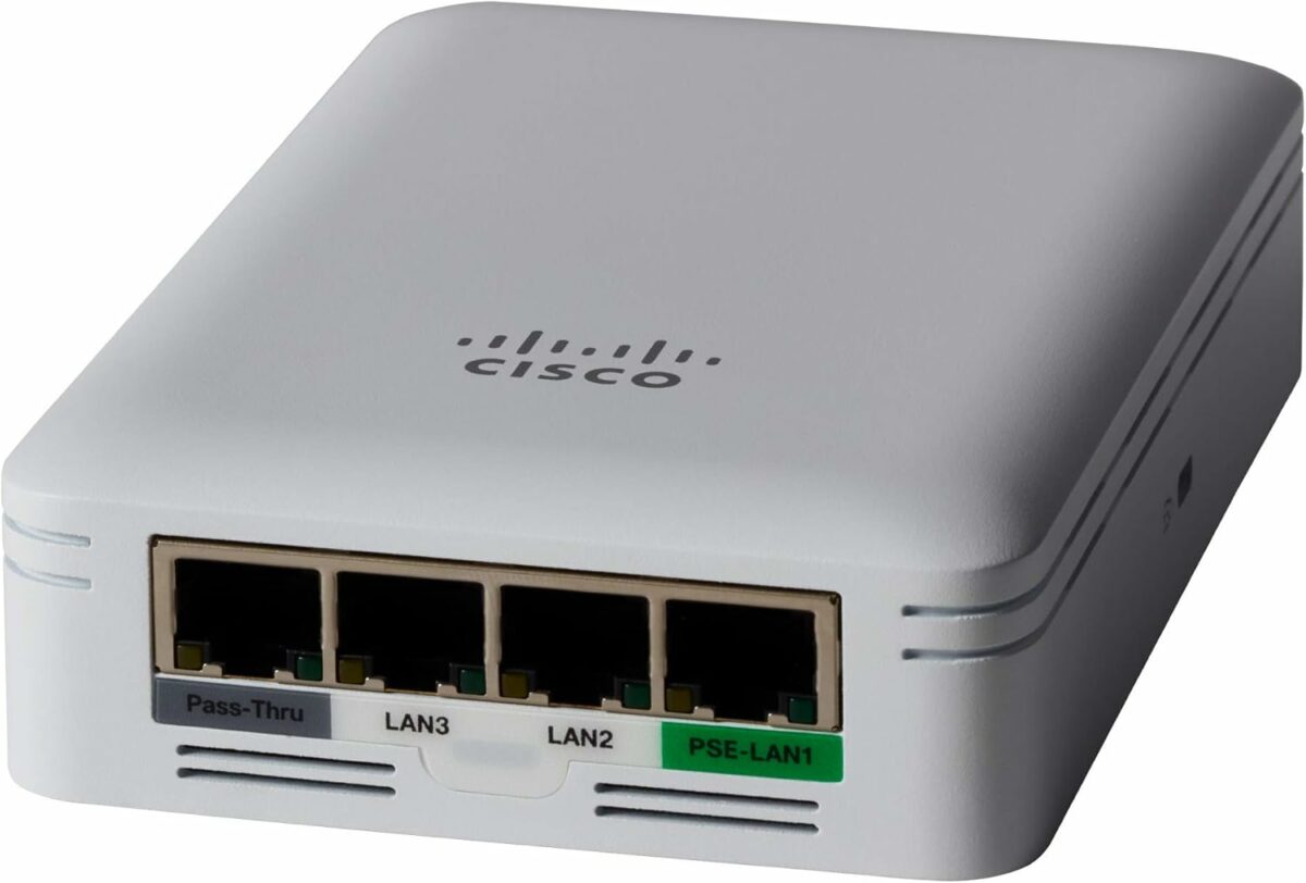 نقطة الوصول اللاسلكية Cisco CBW145AC-I 802.11ac 2×2 Wave 2 Wall Plate توفر نقطة الوصول Cisco CBW145AC-I أداءً قويًا ومرونة عالية للشبكات اللاسلكية في المؤسسات الصغيرة والمتوسطة، مما يجعلها مثالية للمكاتب، الفنادق، الفصول الدراسية، والمنازل الذكية.