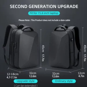 Large Capacity Casual Backpack with USB Charging Port, Travel Business Bag, Laptop Backpack with Password Lock, Ideal Choice for Gifts, School Bags, Valentines Gifts, Men's, Anti-theft, Expandable