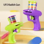 قاذف ألعاب تفاعلي للقطط مع أقراص طائرة - مسدس لعب رغوي هادئ وخالي من البطاريات للقطط الكبيرة