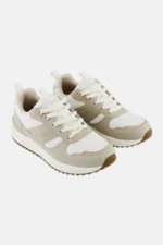 Algspar حذاء نسائي للمشي لمسافات طويلة برباط وشعار العلامة التجارية، متعدد الألوان