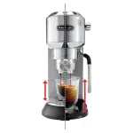 De'Longhi Dedica Style Pump Espresso Machine coffee maker, Silver, EC685M