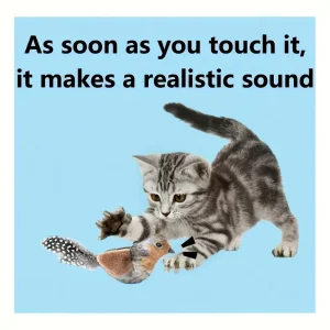 لعبة الطائر التفاعلي للقطط، تصميم واقعي وصوت طبيعي بدون بطاريات، لجميع سلالات القطط 7 0586650a 2ec7 4703 8459 3115dc909957