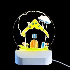 مصباح أكريليك مضيء قابل للمسح مع شحن USB، تصميم ثلاثي الأبعاد على شكل زهرة ودودة، 8 0858ac8b 491e 42a7 ab43 41fecf38055d