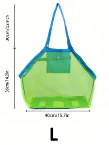 حقيبة شبكية قابلة للطي متعددة الاستخدامات للسفر والشاطئ، تنظيم سهل وقابل للطي بمساحة كبيرة للمكياج والأدوات الصغيرة 7 17183742739e861abdcfa7d6e8d6aff7d9cb471a98
