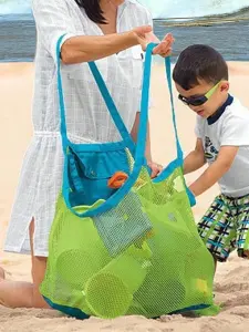 حقيبة شبكية قابلة للطي متعددة الاستخدامات للسفر والشاطئ، تنظيم سهل وقابل للطي بمساحة كبيرة للمكياج والأدوات الصغيرة 6 1718374282ffefebb50e2f5cb35163a2a8c57fa521