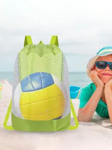 حقيبة شاطئ بوليستر شبكية بحجم كبير جدًا، مقاومة للرمل وسريعة الجفاف، مع حزام مريح قابل للتعديل 2 174262618510d493881fed758864471b792f7b9606