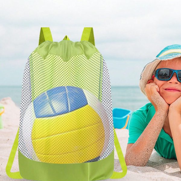 حقيبة شاطئ خفيفة وعملية بحجم كبير جدًا – شبكية التهوية، سريعة الجفاف، بتصميم متين لحمل الرمل والأغراض