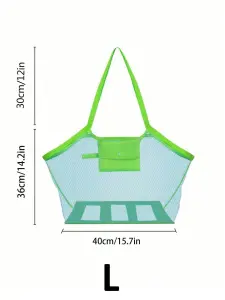 حقيبة شبكية قابلة للطي متعددة الاستخدامات للسفر والشاطئ، تنظيم سهل وقابل للطي بمساحة كبيرة للمكياج والأدوات الصغيرة 2 1743236264a7ff8d0b1b8ca48836edfa81f3ebe3aa