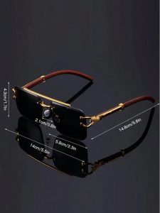 2025 05 17 14 35 21 1pc Luxury Leopard Print Frame Glasses Black Mirrored PC Lenses Metal Hinges