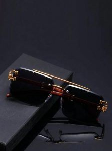 2025 05 17 14 36 01 1pc Luxury Leopard Print Frame Glasses Black Mirrored PC Lenses Metal Hinges