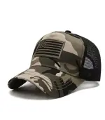 كاب بيسبول رجالي شبك مطرزة بعلم الولايات المتحدة