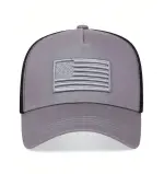 كاب بيسبول رجالي شبك مطرزة بعلم الولايات المتحدة - الصورة 6