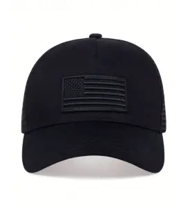 كاب بيسبول رجالي شبك مطرزة بعلم الولايات المتحدة 10 2025 05 19 13 39 42 قبعة بيسبول للرجال مطرزة بعلم الولايات المتحدة الأمريكية قابلة للتعديل لحماية من