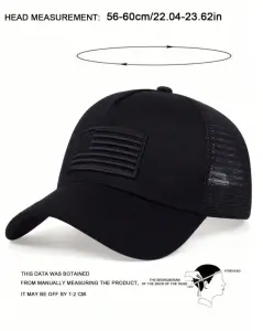 كاب بيسبول رجالي شبك مطرزة بعلم الولايات المتحدة 11 2025 05 19 13 39 54 قبعة بيسبول للرجال مطرزة بعلم الولايات المتحدة الأمريكية قابلة للتعديل لحماية من