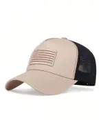 كاب بيسبول رجالي شبك مطرزة بعلم الولايات المتحدة - الصورة 17