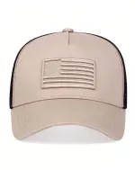 كاب بيسبول رجالي شبك مطرزة بعلم الولايات المتحدة - الصورة 18